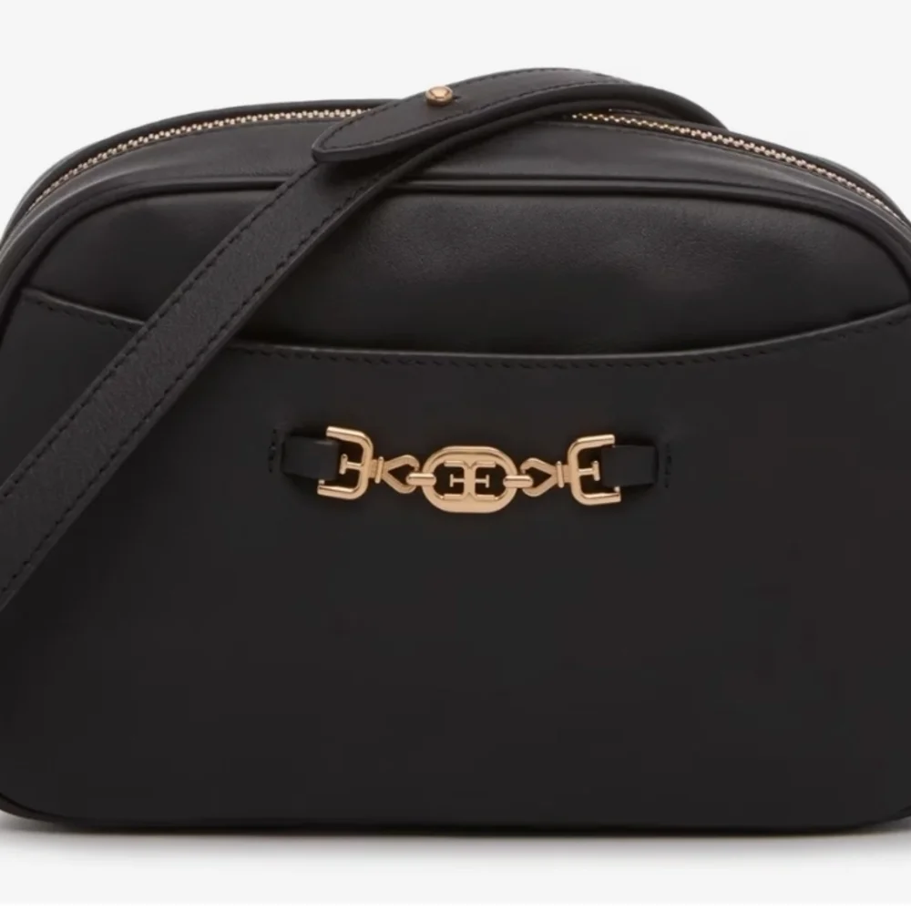 Sam Edelman Black Crossbody Bag with Gold Accents